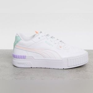Puma Cali Sport white leather sneakers, size 9